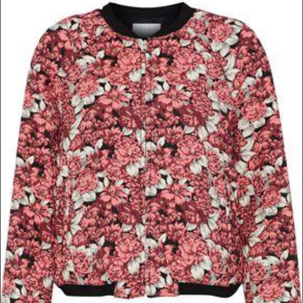 Sandro evora floral bomber jacket